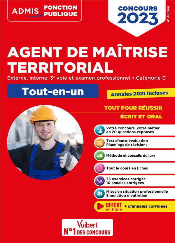 Concours Agent de maîtrise territorial externe, interne, 3e voie, examen professionnel, catégorie C.