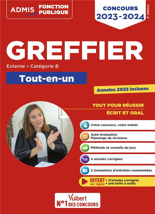 Concours Greffier. Externe, catégorie B. Tout-en-un, Edition 2023-2024