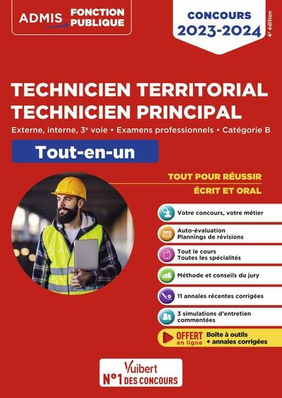 Concours technicien territorial, technicien principal. Tout-en-un externe, interne, 3e voie, examens