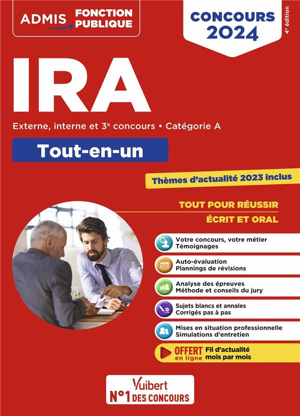 IRA. Méthode et entraînement, externe, interne et 3e concours - Catégorie A, Edition 2023