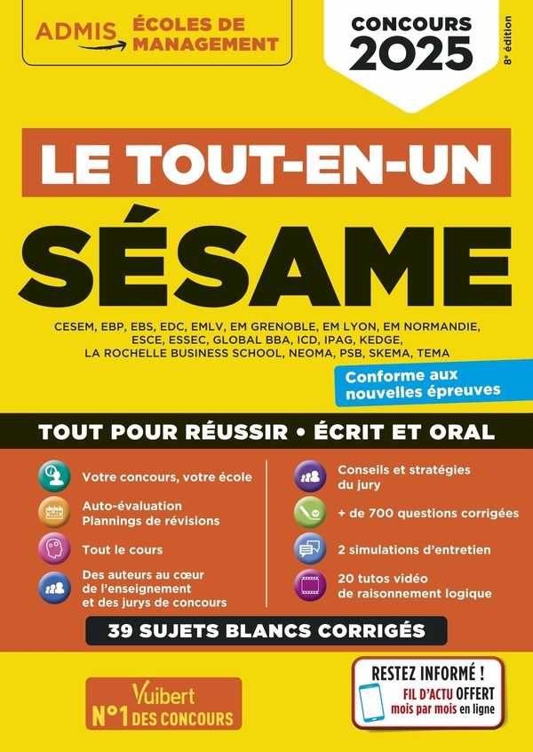 Le tout-en-un Sésame. Edition 2025
