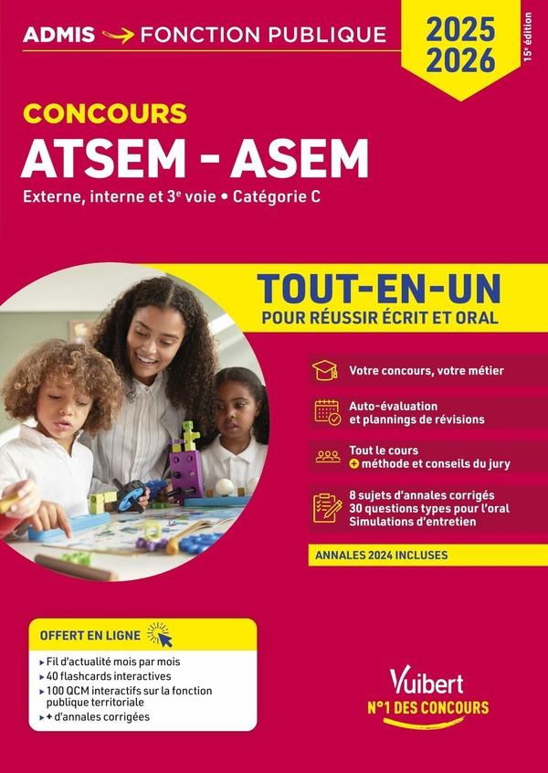 ATSEM-ASEM Externe, interne et 3e voie, Catégorie C. Tout-en-un, Edition 2025-2026