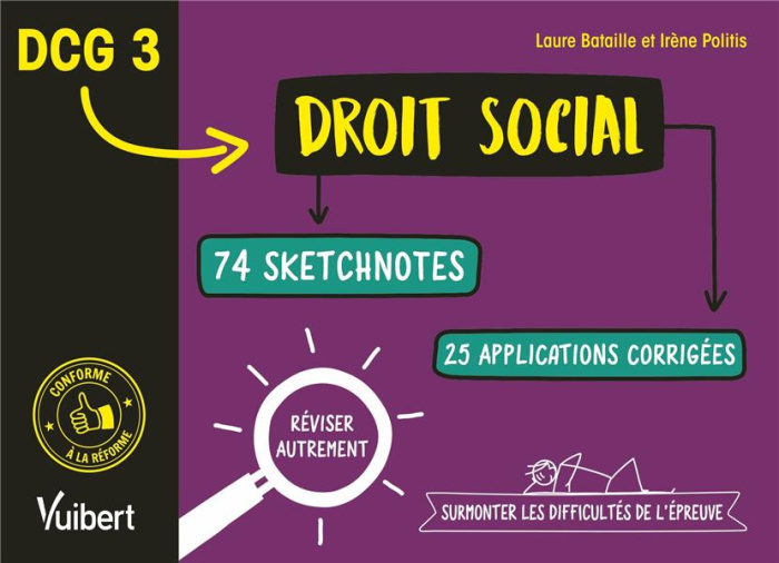 DCG 3 Droit social. 74 sketchnotes, 25 applications corrigées, Edition 2020
