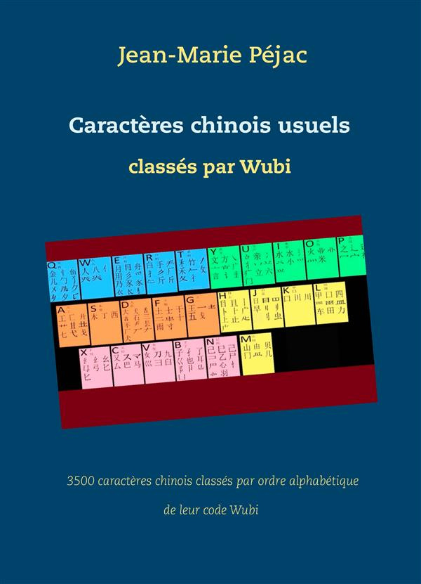 Caractères chinois usuels classés par wubi. 3500 caractères chinois classés par ordre alphabétique d