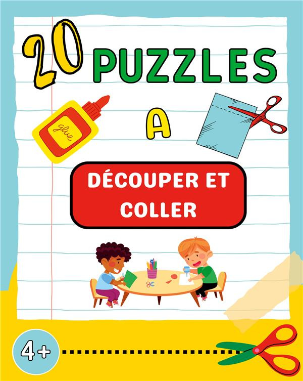 20 puzzles à découper et coller. Cahier de bricolages pour les enfants de maternelle