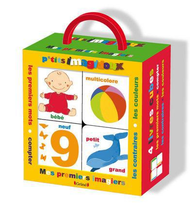 P'tits imagidoux. Mes premiers imagiers. 4 livres-cubes : Les premiers mots ; Les couleurs ; Compter