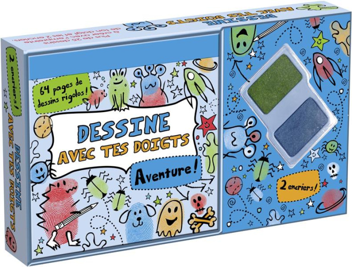 Dessine avec tes doigts. Aventure ! Avec 2 encriers !