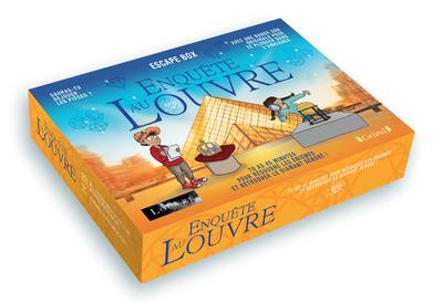 ESCAPE BOX - ENQUETE AU LOUVRE - ESCAPE GAME ENFANT DE 2 A 5 JOUEURS AVEC 40 CARTES, 1 LIVRET, 1 POS