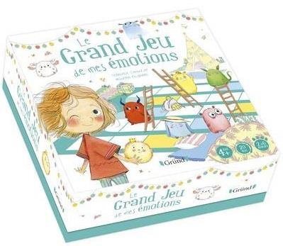 Le grand jeu de mes émotions. Avec 1 plateau de jeu, 6 pions, 36 cartes, 1 dé, 1 sablier et 30 pasti
