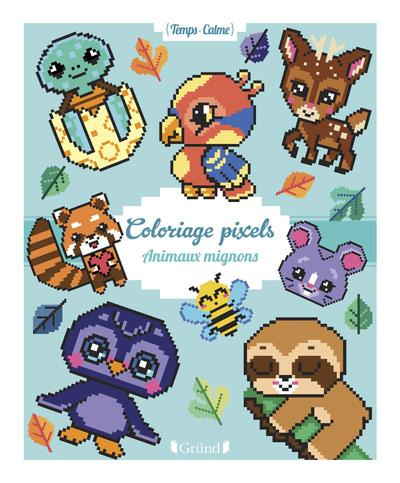 Coloriages pixels. Animaux mignons
