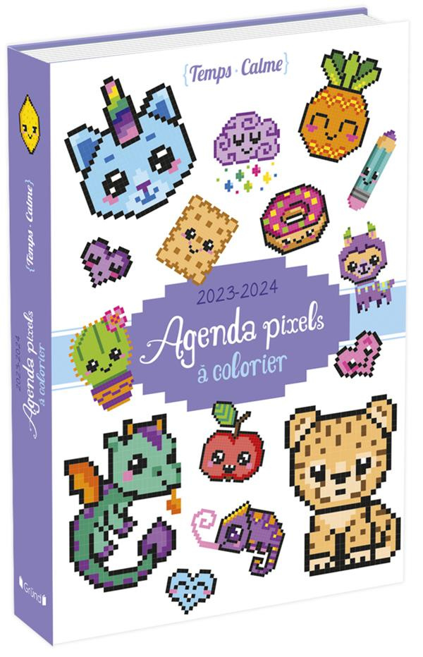Agenda pixels à colorier. Edition 2023-2024