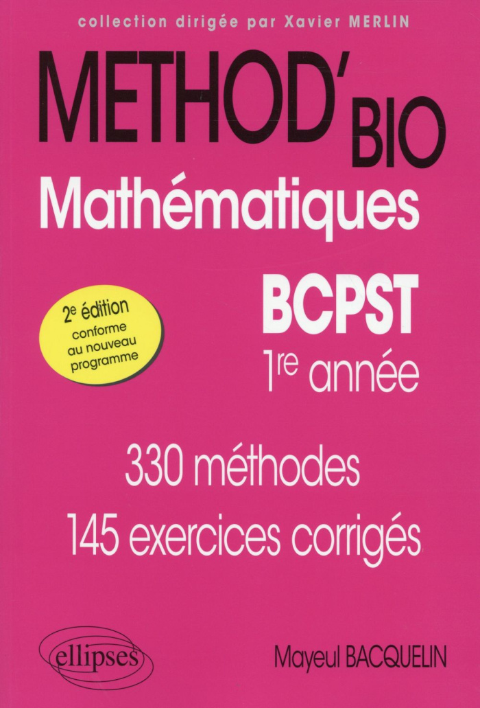 Mathématiques BCPST 1re année. 2e édition