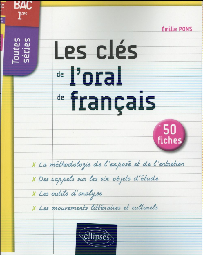 Les clés de l'oral de français en 50 fiches. 1re toutes séries