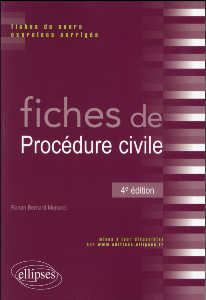 Fiches de procédure civile. 4e édition
