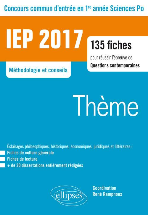 Concours commun d'entrée en première année d'IEP/Sciences Po. La sécurité/La mémoire, Edition 2017
