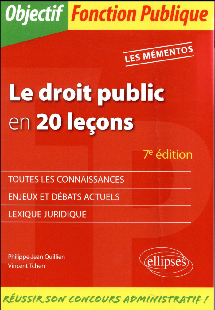 Le droit public en 20 leçons. 7e édition