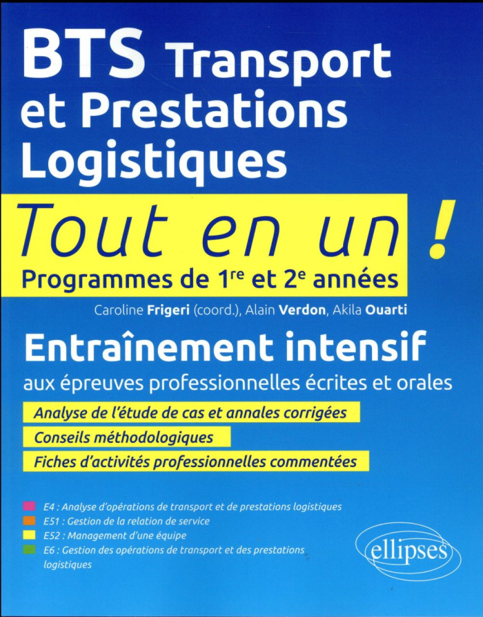 BTS Transport et Prestations Logistiques. Entraînement intensif aux épreuves professionnelles écrite