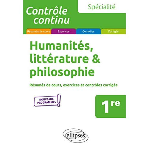 Spécialité humanités, littérature et philosophie 1re. Edition 2019