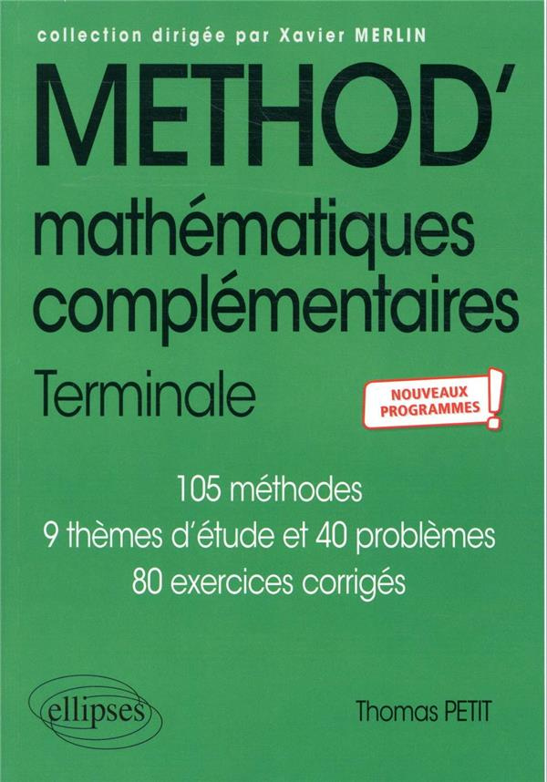 Mathématiques complémentaires Tle. Edition 2020