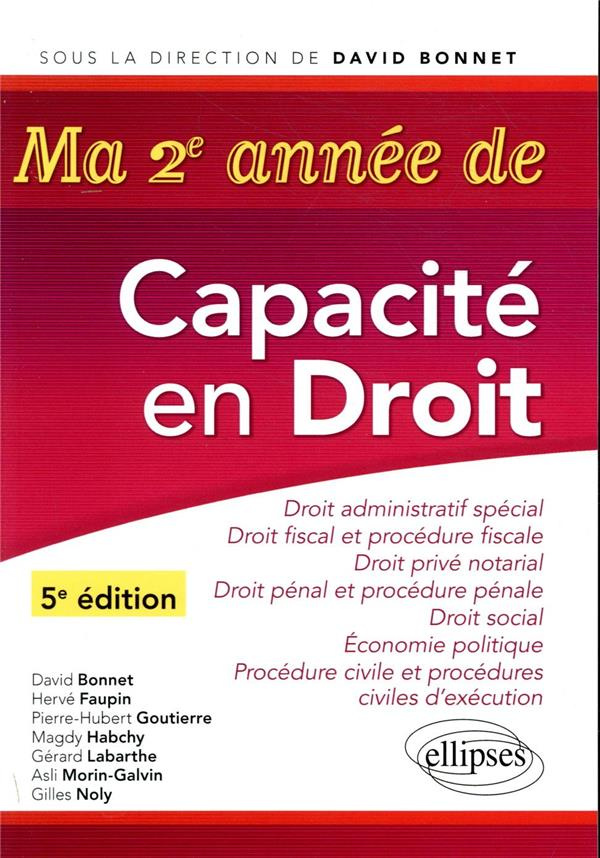 Ma 2e année de Capacité en droit. Droit administratif spécial - Droit fiscal et procédure fiscale -