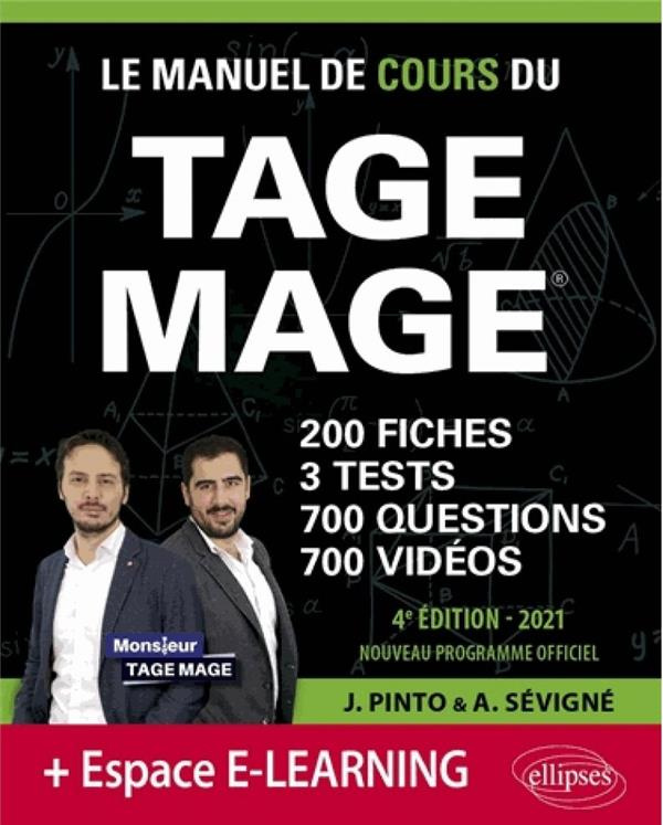 Le Manuel de Cours du TAGE MAGE. 200 fiches, 3 tests, 700 questions, 700 vidéos de cours, Edition 20