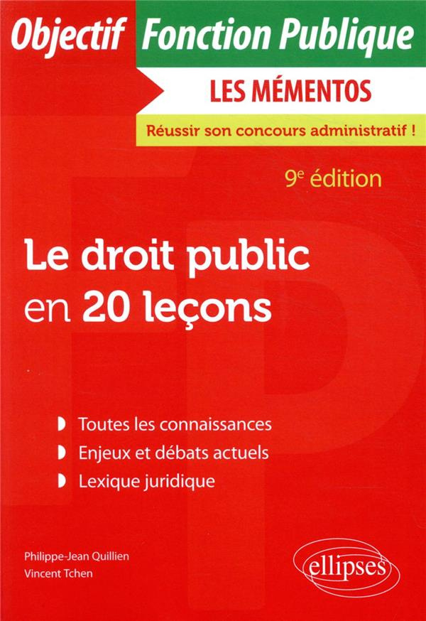 Le droit public en 20 leçons. 9e édition