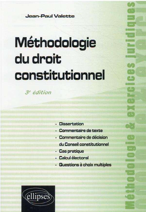 Méthodologie du droit constitutionnel
