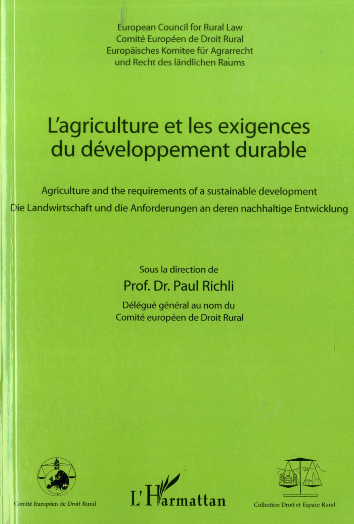 L'agriculture et les exigences du développement durable