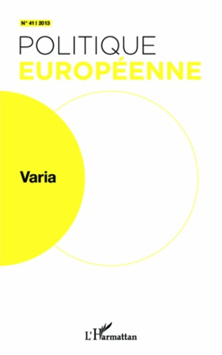 Politique européenne N° 41/2013 : Varia