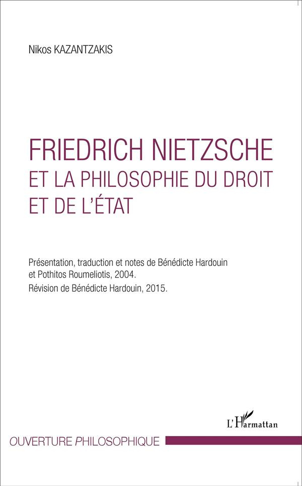 Friedrich Nietzsche et la philosophie du droit et de l'Etat