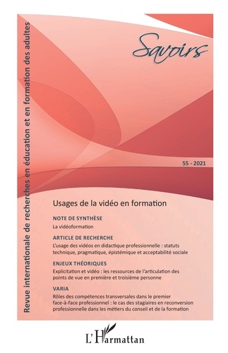 Savoirs N° 55/2021 : Usages de la vidéo en formation