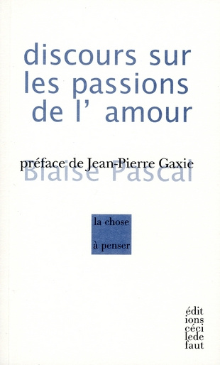 Discours sur les passions de l'amour