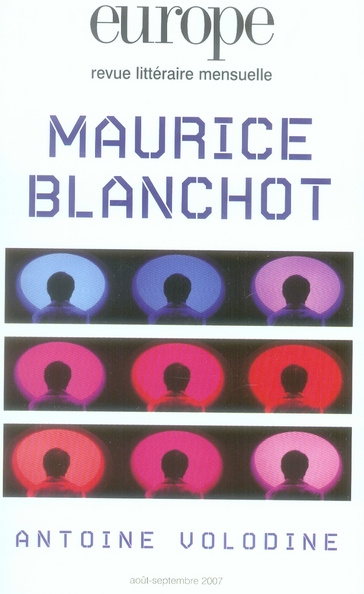 EUROPE MAURICE BLANCHOT N940/941 AOUT SEPTEMBRE 2007