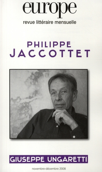 EUROPE PHILIPPE JACCOTTET 955/956 NOVEMBRE DECEMBRE 2008