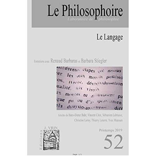 Le Philosophoire N° 52, automne 2019