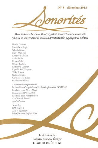 Sonorités N° 8, Décembre 2013