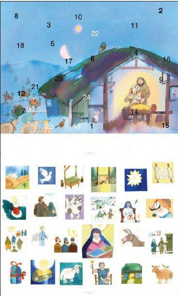 La Crèche de Noël. Calendrier de l'Avent