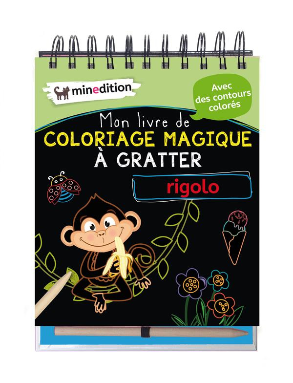 Mon livre de coloriage magique à gratter rigolo. Avec un crayon en bois