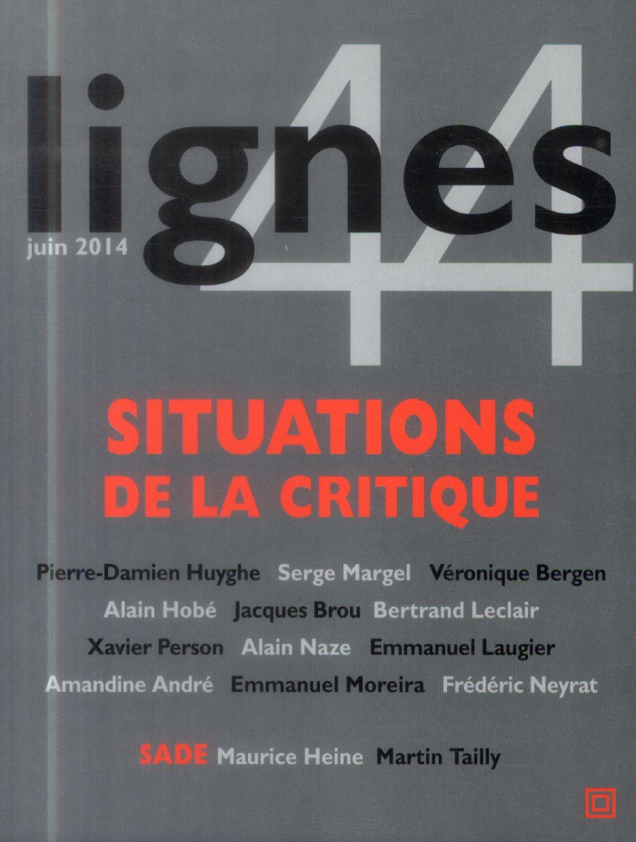 Lignes N°44 : Situations de la critique