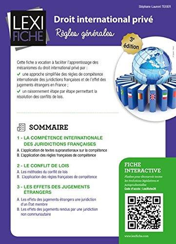 Droit international privé. Règles générales, 3e édition