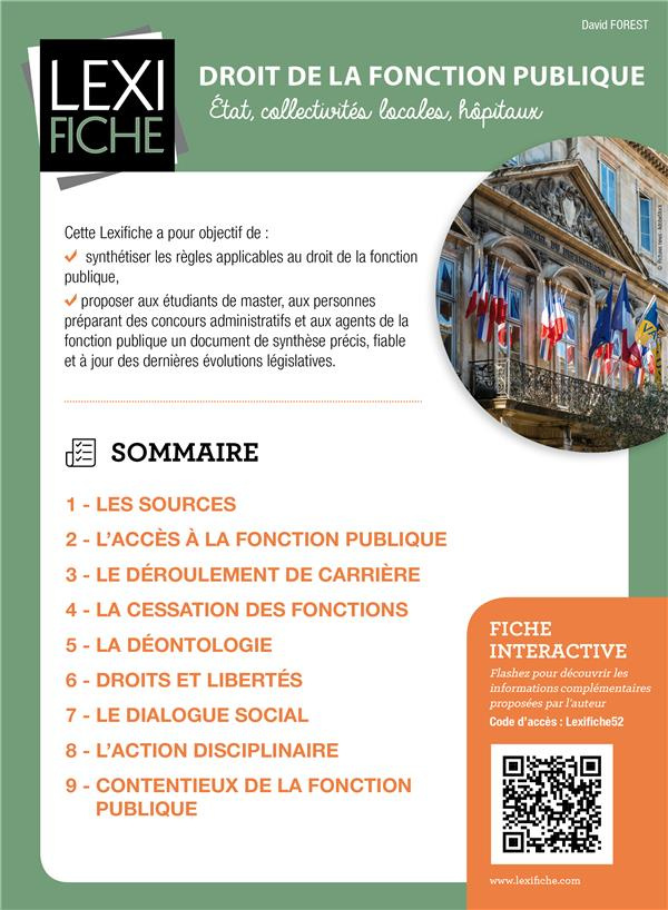 Droit de la fonction publique. Etat, collectivités locales, hôpitaux