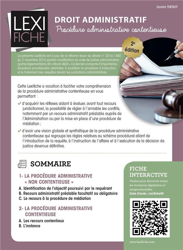 Droit administratif. Procédure administrative contentieuse, 2e édition