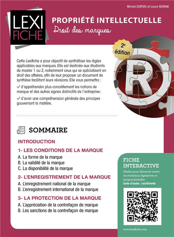 Propriété intellectuelle. Droit des marques, 2e édition