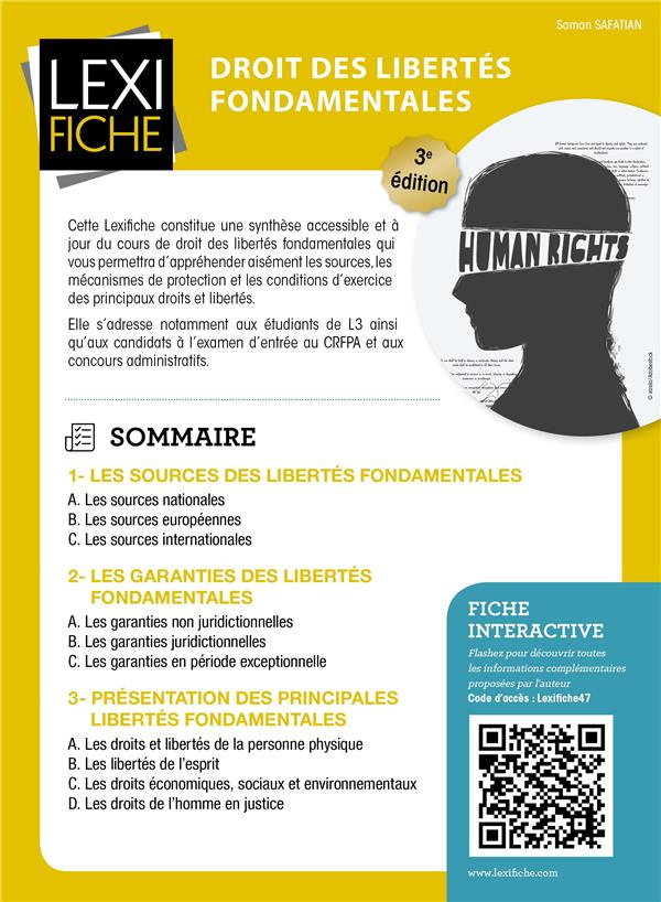 Droit des libertés fondamentales. 3e édition