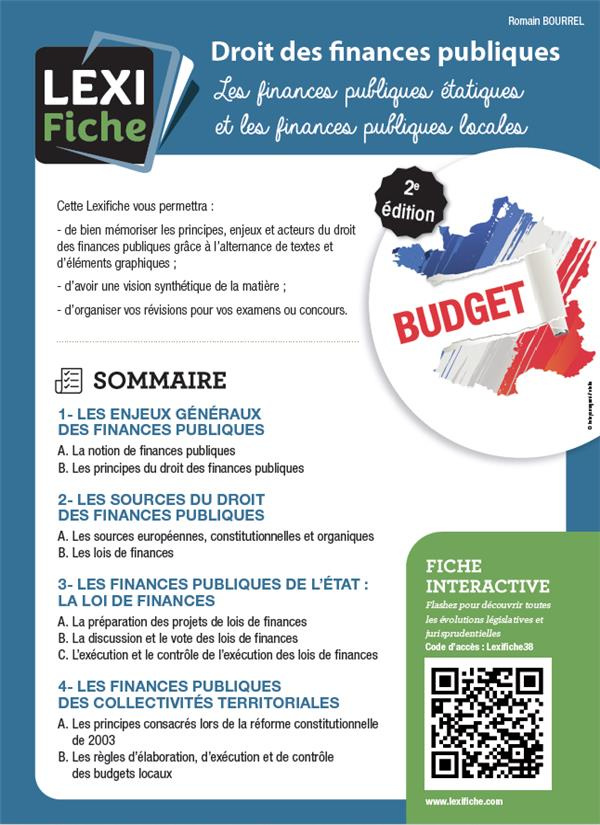 Droit des finances publiques. Les finances publiques étatiques et les finances publiques locales, 2e