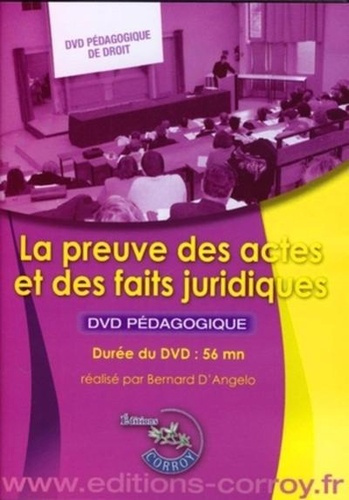LA PREUVE DES ACTES ET DES FAITS JURIDIQUES - DVD-ROM