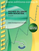 FICHES EN DROIT DES SOCIETES - UNITE D'ENSEIGNEMENT 2 DU DCG(POCHETTE)
