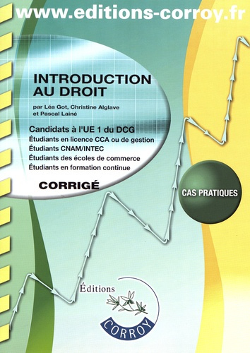 INTRODUCTION AU DROIT - CORRIGE - UE 1 DU DCG