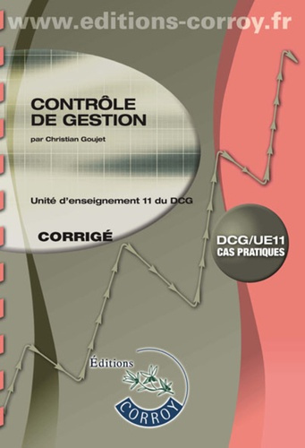 CONTROLE DE GESTION CORRIGE - UE 11 DU DCG