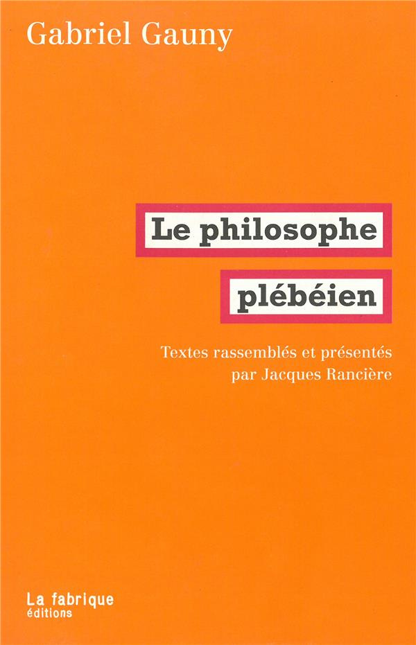 Le philosophe plébéien